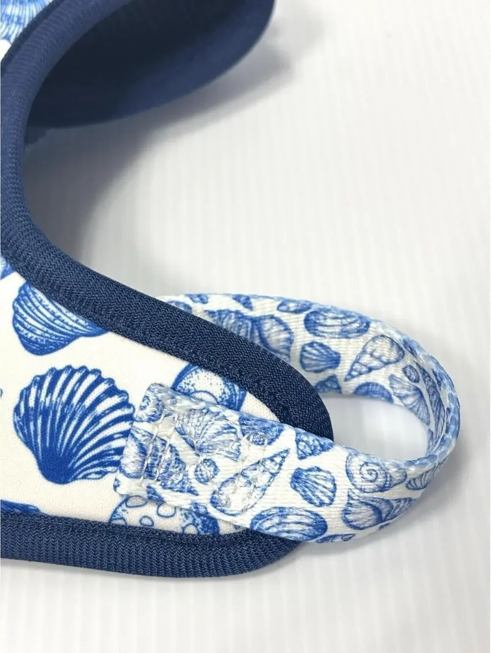 Pet Dog Harness XS - Blue & White Sea Shell Print - Mesh Padded ,Adjustable -NEW